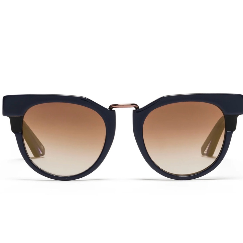 Westward Leaning Black and Brown Sunglasses